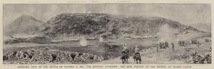战斗的全景1899年10月21日，步兵攻击Elands Laagte高地的波尔位置